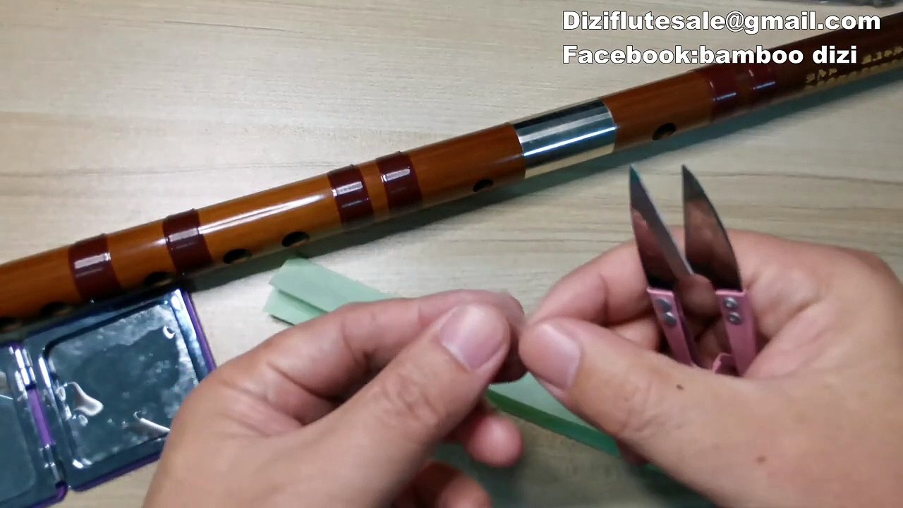 How To Paste Membrane On Chinese Dizi Flute(4K Video With English Subtitle)