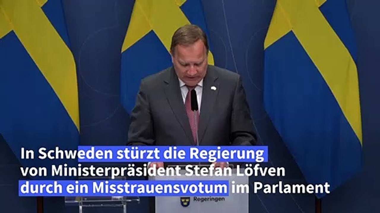 Schweden: Regierung stürzt über Misstrauensvotum