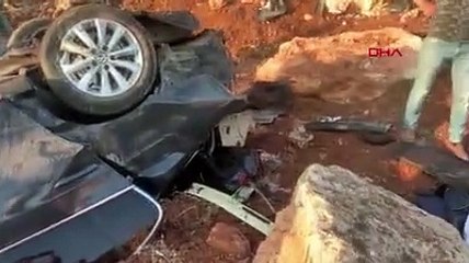 Otomobili uçuruma yuvarlandı, sürücü ertesi gün fark edilip çıkarıldı