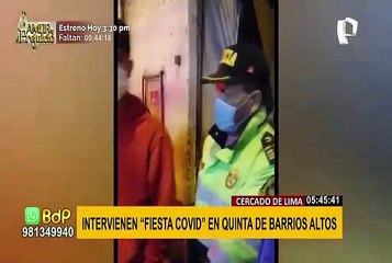 Cercado de Lima: intervienen a 25 personas en fiesta clandestina en Barrios Altos