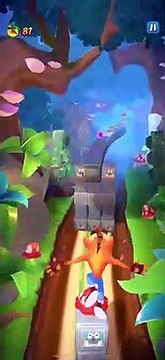 Turtle Woods Blue Gem Run Challenge Gameplay - Crash Bandicoot: On The Run!