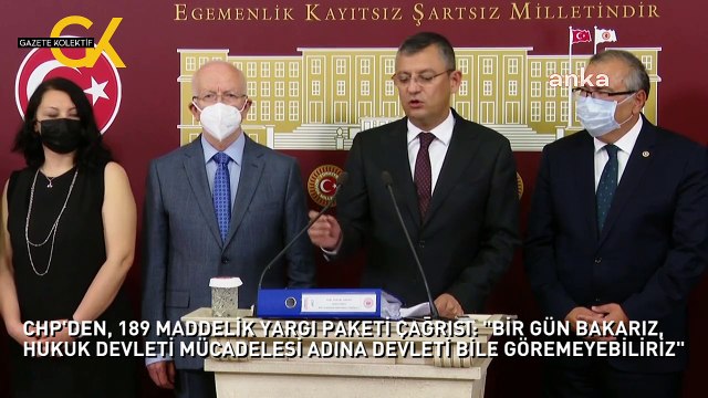 CHP'DEN, 189 MADDELİK YARGI PAKETİ ÇAĞRISI