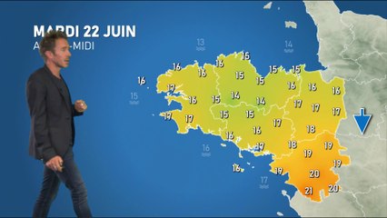 Bulletin météo pour le mardi 22 juin 2021