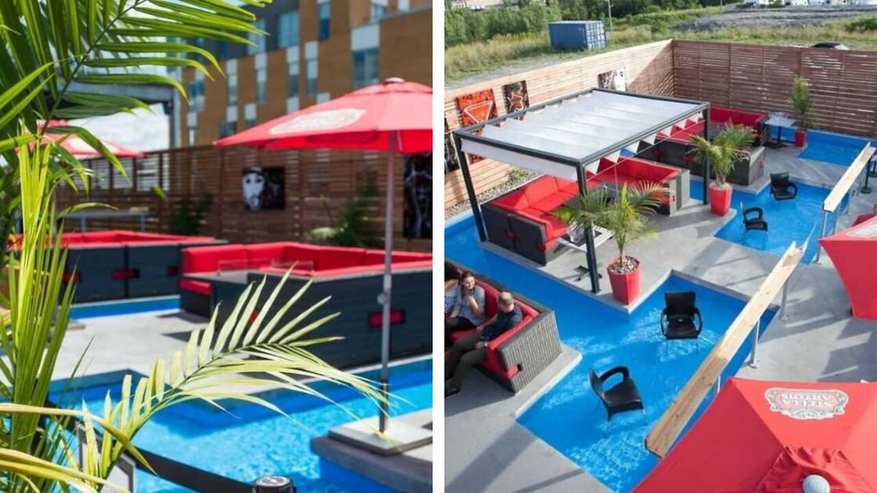 This Restaurant On Montreal's North Shore Has A Terrasse With A Pool To Dip Your Feet