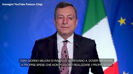 Draghi: "Immorale, ingiusta e miope la discriminazione delle donne"