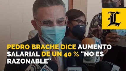 Pedro Brache dice aumento salarial de un 40 % "no es razonable"