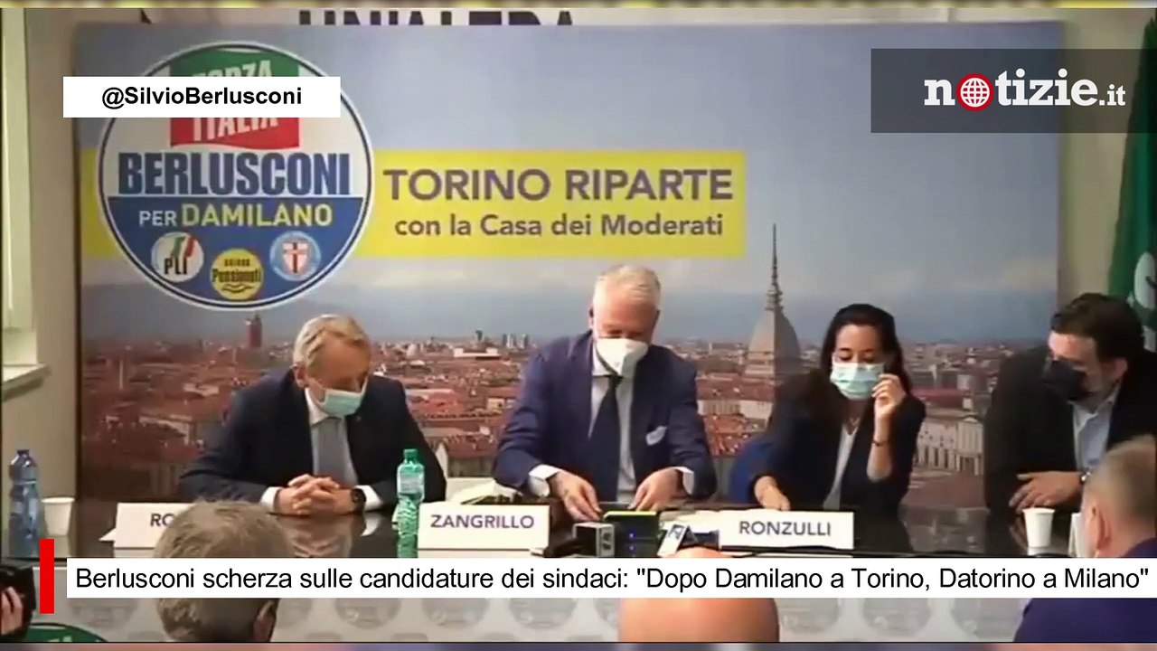 Berlusconi scherza sulle candidature dei sindaci: "Dopo Damilano a Torino, Datorino a Milano"