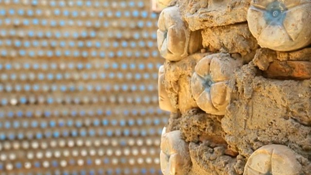 Nigerian Homes Built From Thousands of Plastic Bottles