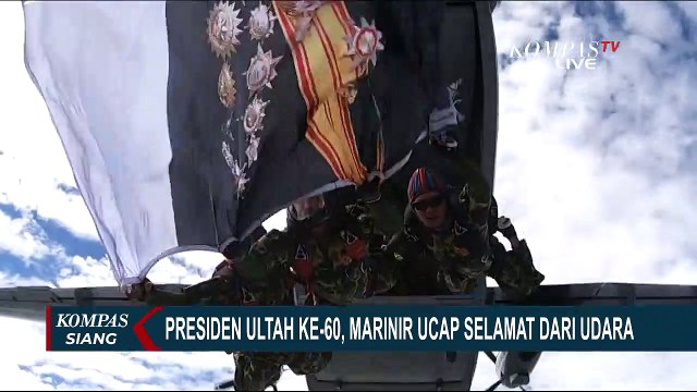 Presiden Jokowi Ultah ke-60, Marinir Ucapkan Selamat dari Udara