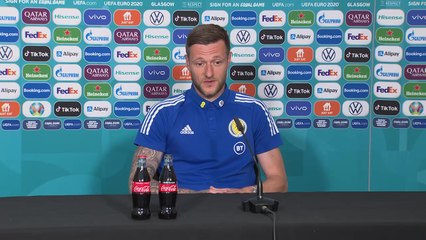 Scotland defender Cooper pre Croatia