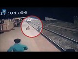 بطل ينقذ طفلا من الدهس تحت عجلات القطار