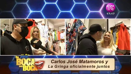 Carlos José Matamoros y ‘La Gringa’ se muestran juntos oficialmente