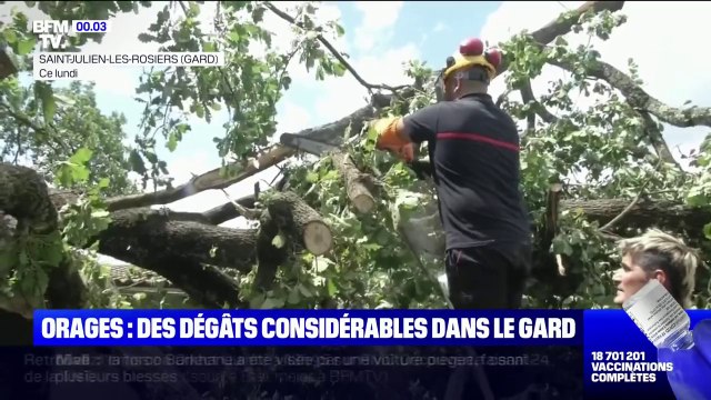 Orages dans le Gard: à Saint-Julien-les-Rosiers, 15 familles ont dû être relogées