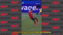 ¡Cristiano Ronaldo imita al meme del momento!