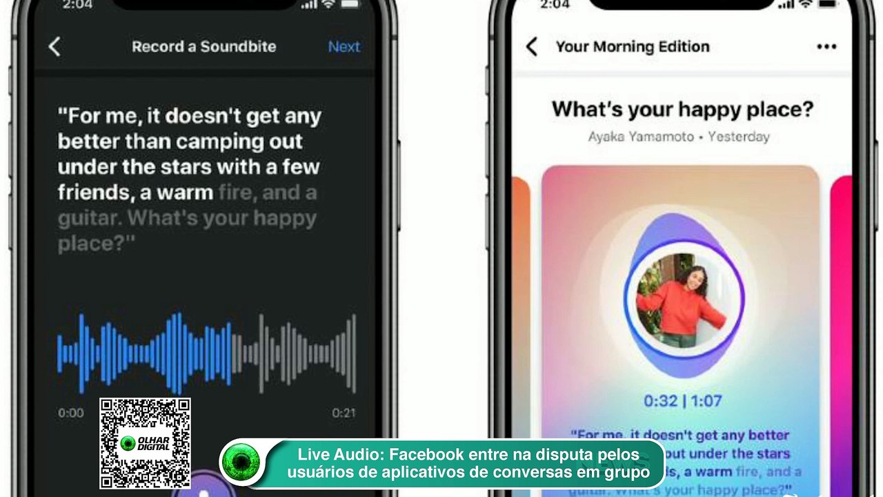 Live Audio- Facebook entre na disputa pelos usuários de aplicativos de conversas em grupo