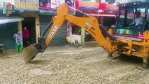 Ballast Sand Leveling At The Road Work Case Loader In Rainny Day | Sub-Base Of The Road | ROAD PLAN