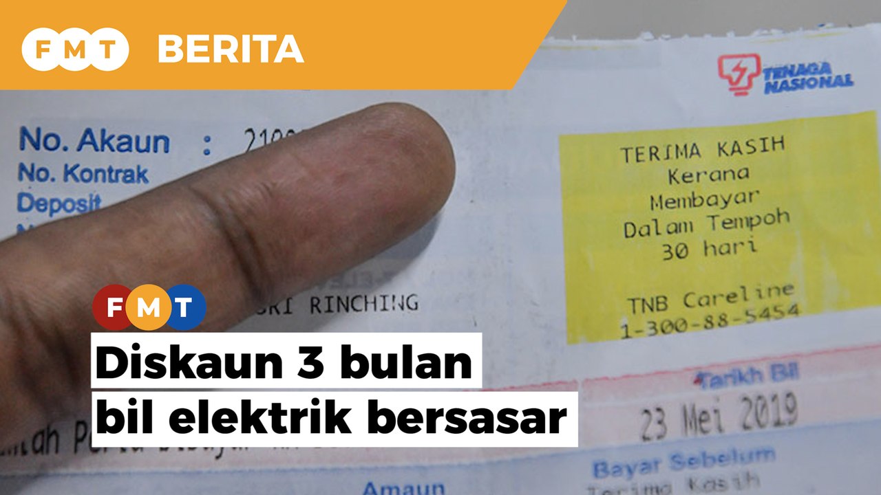 Muhyiddin akan umum diskaun 3 bulan bil elektrik bersasar