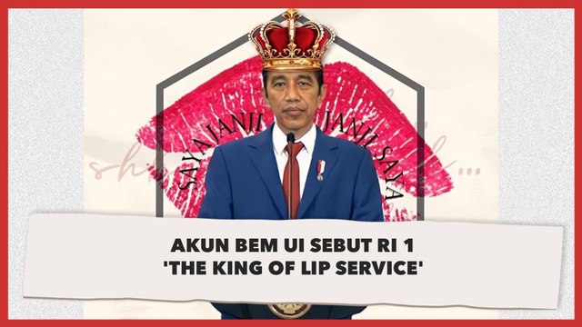 Pajang Foto Jokowi Pakai Mahkota, Akun BEM UI Sebut RI 1 'The King of Lip Service'