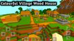 Colorful Village Wood House | Wooden House Design | Wooden House Minecraft Tutorial