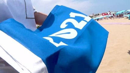 KIZKALESİ HALK PLAJI'NDA MAVİ BAYRAK ALDI