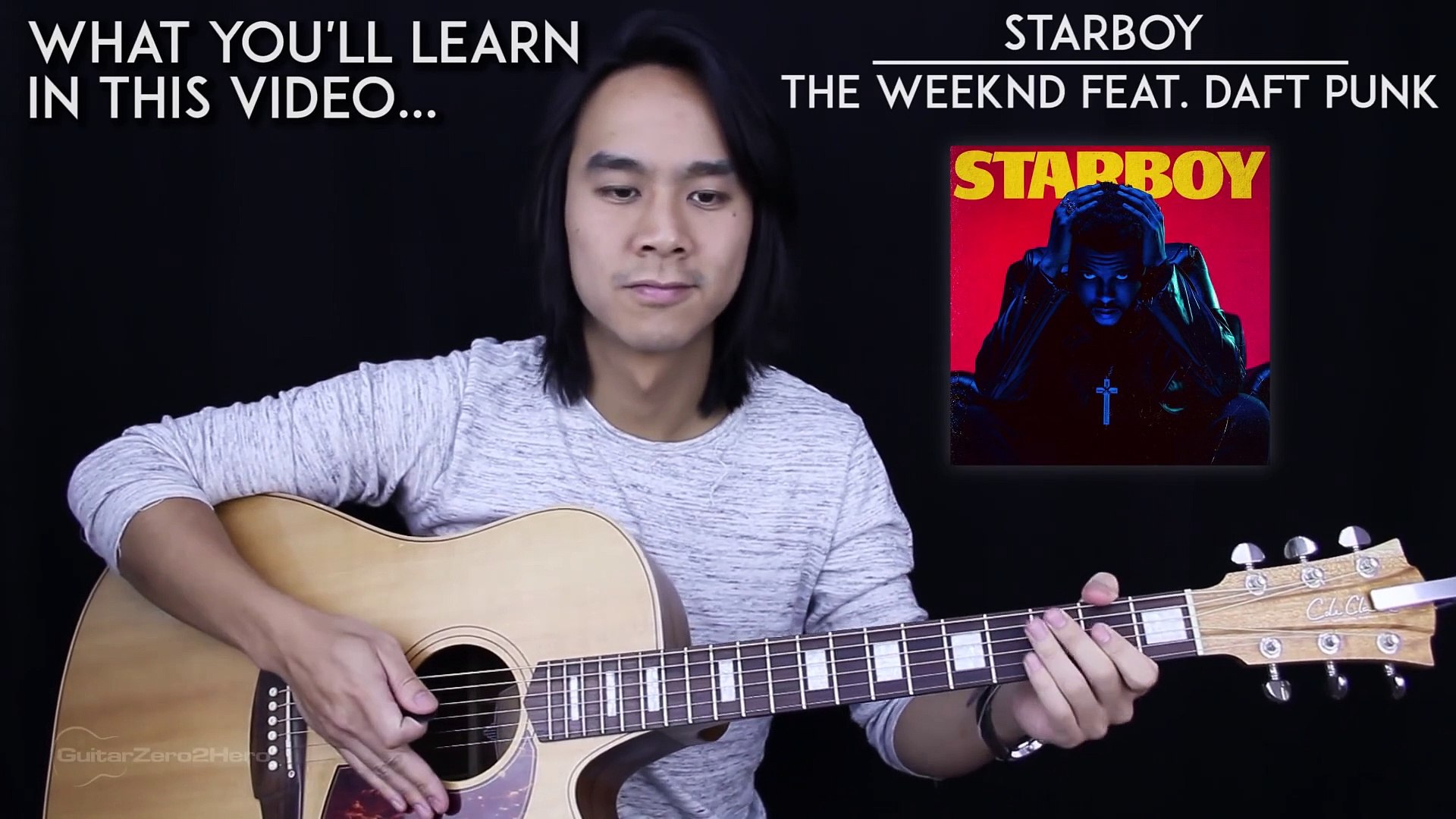 Starboy Guitar Tutorial - The Weeknd Feat. Daft Punk Guitar Lesson Tabs +  Chords + Guitar Cover - video Dailymotion