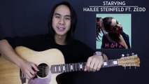 Starving - Hailee Steinfeld Feat. Zedd Guitar Tutorial Lesson Tabs   Chords   Easy Version   Cover