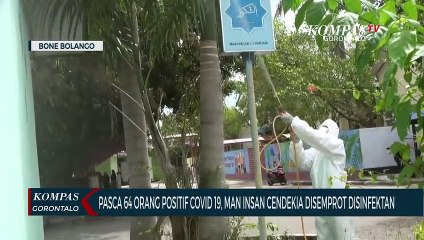 Pasca Siswa Dan Guru Positif Covid 19, MAN Insan Cendekia Disemprot Disinfektan