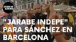 Sánchez recibe una buena dosis de “jarabe indepe” en su visita a Barcelona para anunciar los indultos