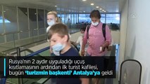 Rusya'dan turist kafilesi Antalya'ya geldi
