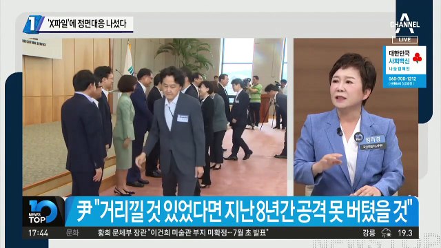 ‘X파일’논란에…尹, 정면대응 나섰다