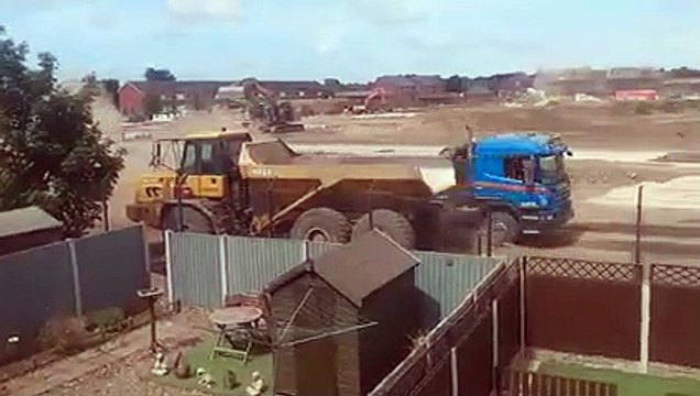 Clouds of dust at St Annes building site
