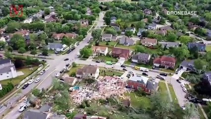 Drone Footage Captures Chicago Suburbs Devastated by ‘Extremely Dangerous’ Tornado