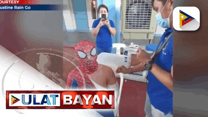 Residente sa Marikina, nagsuot ng spiderman costume at nagpabakuna vs. COVID-19