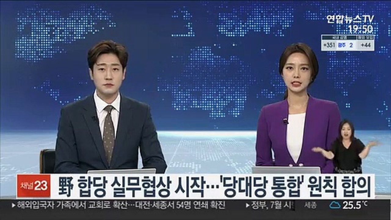 野 합당 실무협상 시작…'당대당 통합' 원칙 합의