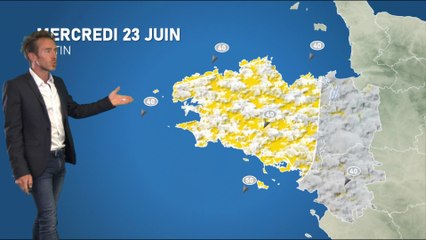 Bulletin météo pour le mercredi 23 juin 2021