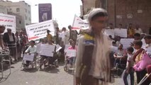 Son dakika gündem: Yemen'de savaş mağduru gaziler, maaşlarının ödenmesi talebiyle gösteri düzenledi