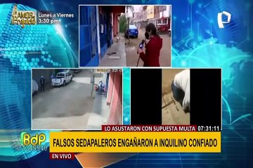 Télécharger la video: Falsos sedapaleros engañan a inquilino con supuesta multa y se llevan S/.3,000