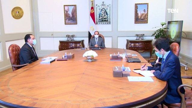 السيد الرئيس يجتمع برئيس مجلس الوزراء ووزيرة التعاون الدولي ووزير التموين