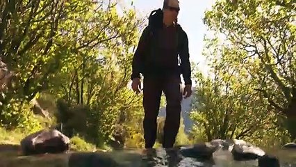 In the Pyrenees, climber cleans mountain top polluted by man