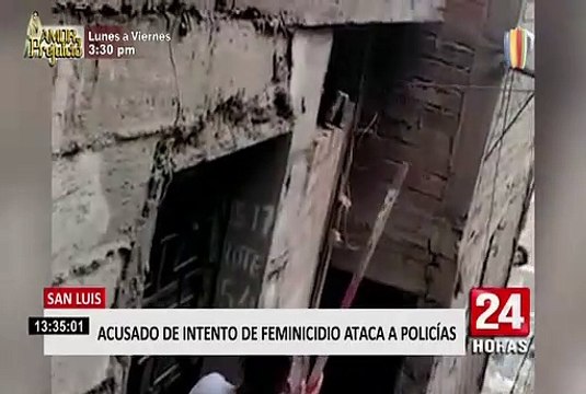 San Luis: acusado de intento de feminicidio ataca a policías
