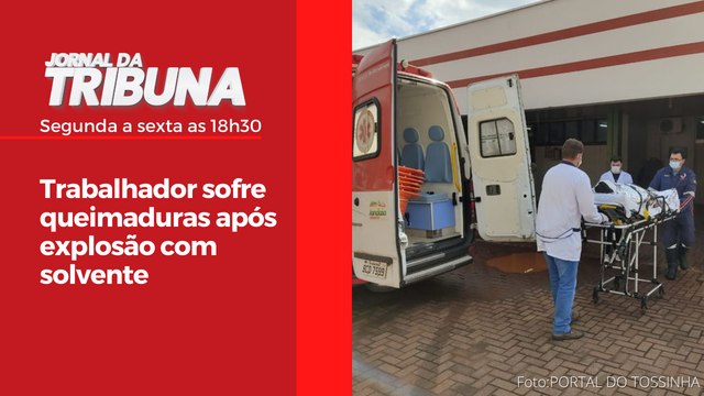 Trabalhador sofre queimaduras após explosão com solvente