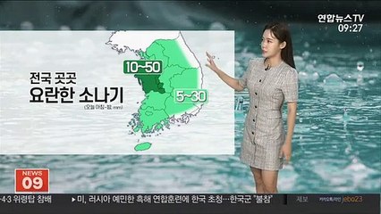 [날씨] 밤까지 전국 곳곳 소나기…벼락·돌풍·우박 주의