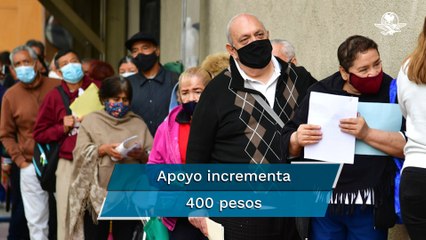 Pensión para adultos mayores incrementa 15%; llega a 3 mil 100 pesos