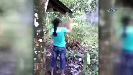 Eline silahı aldı ve...