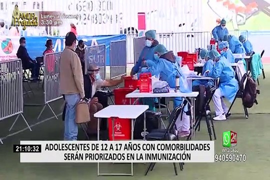 Minsa: Menores de 12 a 17 años con comorbilidades serán incluidos en Plan de Vacunación