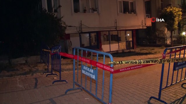 Avcılar’da kolonları çatlayan bina tedbir amacıyla boşaltıldı