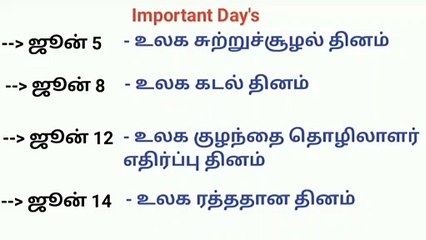 June month Important Day's