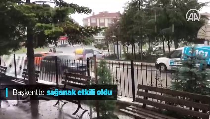 Başkentte sağanak etkili oldu