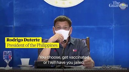 Así se las gasta el presidente de Filipinas: "O se vacunan, o les mandaré encarcelar"