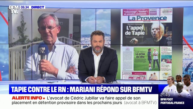 Thierry Mariani: Bernard Tapie me reproche des propos que je n'ai pas tenus (..) je n'ai pas envie de polémiquer avec lui